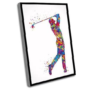 Sports Room Decor For Teen Boys,Golf Player Man Watercolor Print Gift For Golfers Golf Gift Golfer Golf Sports Painting Golf Poster Man Cave Art Gifts｜hiro-s-shop