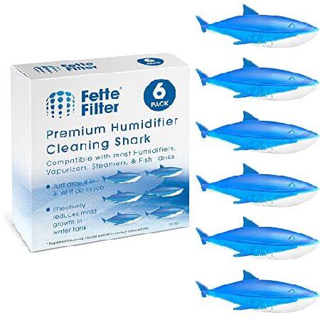 Fetteフィルター - サメの形の加湿器クリーナー 脱塩フロート ほとんどの加湿器や水槽に対応 白...