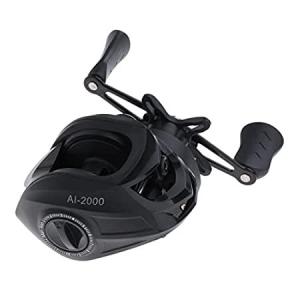 Milageto 釣り用リール 磁気ブレーキシステムを備えた強力な耐食性金属塩水ベイトキャスティングリール - 左利き