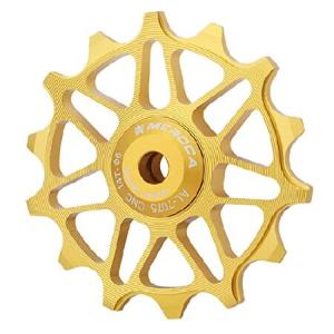 Almencla MTB/ロードバイク用セベアリング付き自転車リアディレイラープーリー, 14Tゴールド