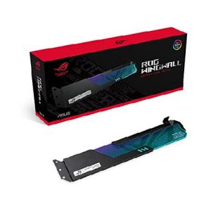 ASUS ROG Wingwall グラフィックスカードホルダー - 簡単に調整可能 Aura Sync RGB照明 アルミニウム構造 カスタマイズ可能なアクリルプレート ユニバーサルGPU