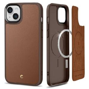 CYRILL by Spigen iPhone 14 Plus 用 Mag マグ ケース レザーTPU ケース ストラップ穴付き 耐衝撃性 衝撃吸収 薄型 軽量 ワイヤレス充電 アイフォン 14 Plus 用