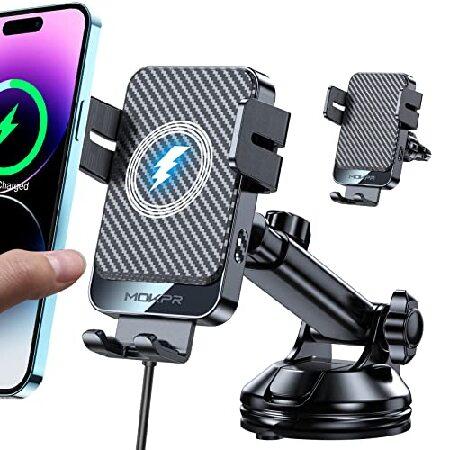 ワイヤレス Car Charger, MOKPR 15W Fast Charging Auto-Cl...