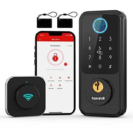 Hornbill Wi-Fi Smart Deadbolt Lock, キーレスエントリー Door...