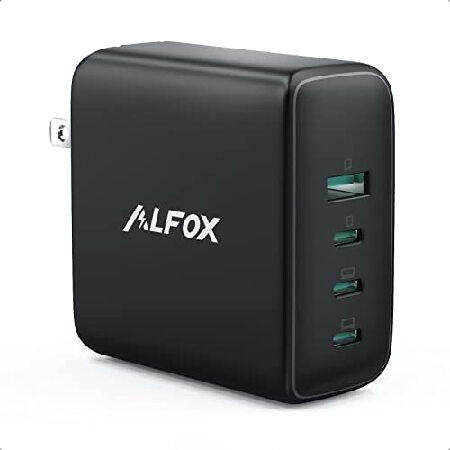 充電器 100W USB Cブロック、Alfox PD 3.0 GaN PPS 4ポートタイプCウォ...