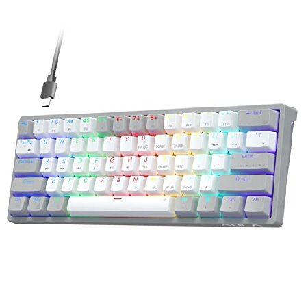 AULA メカニカルキーボード 60% 29 RGB PCゲームキーボード 60% ミニコンパクト薄...