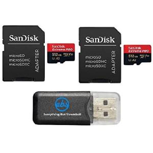 SanDisk 512GB Extreme Pro MicroSD メモリーカード (2 Pack) Works with GoPro Hero 10 Black Action Camera U3 V30 4K A2 Class 10 (SDSQXCD-512G-GN6MA) Bund