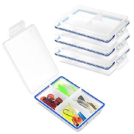 4 Pcs Mini Tackle Box Waterproof Small Tackle Box ...