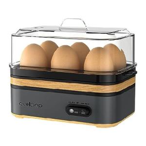Evoloop Rapid エッグクッカー Electric 6 Eggs Capacity, Soft, Medium, Hard Boiled, Poacher, オムレツメーカー Egg Poacher With Auto Shut-Off, BPA Free｜hiro-s-shop