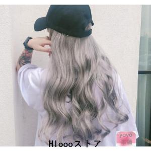 ウィッグ キャップ 帽子付きウィッグ 髪付き帽子 ロング レディース かつら ロング巻き つけ毛 自然な質感 便利 おしゃれ プレゼント 小顔効果 ウェーブ