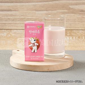 YONSEI イチゴ味牛乳 190ml / 韓国飲料 韓国食品
