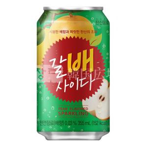 ヘテ すりおろし梨サイダー 355ml (缶) BOX(24本入) / 韓国飲料 韓国食品｜hiroba