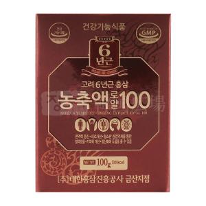大韓紅参振興公社 ６年根紅参濃縮液ローヤル100 100g / 韓国健康食品｜hiroba