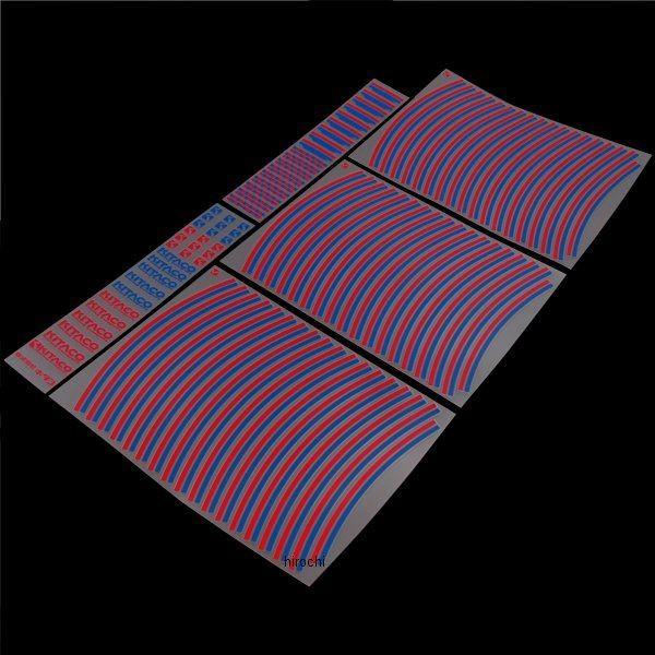 【メーカー在庫あり】 000-0900400 キタコ リムラインシート(17) RED+BLUE H...