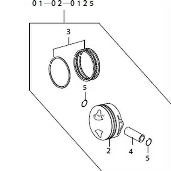 01-02-0125 SP武川 ピストンKIT (57MM) SCUTモンキー HD店