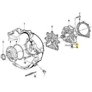 ＧＳ４００　純正パーツ一式 7555□GS400 フロントスプロケット取付用ロックワッシャー＋ナット