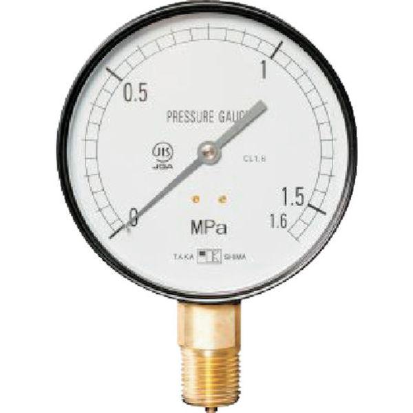 【メーカー在庫あり】 1022140 一般圧力計(A枠立型・φ75) 圧力レンジ0.0〜4MPa R...