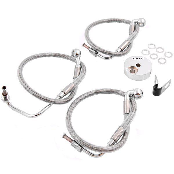 【USA在庫あり】 1204-2755 DRAG フロント ブレーキライン ステンレス 標準長 96...