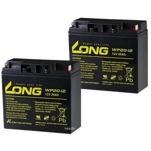 【メーカー在庫あり】 WP20-12 NBS バイクパーツセンター LONG MFバッテリー 12V UPS、防災 防犯システム用 2個入り HD店｜hirochi2