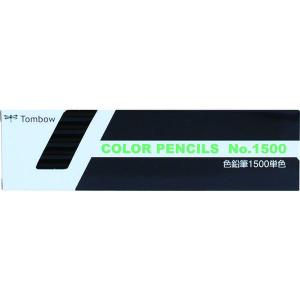 【メーカー在庫あり】 1500-33 150033 (株)トンボ鉛筆 Tombow 色鉛筆 1500 単色 黒 12本入り HD店