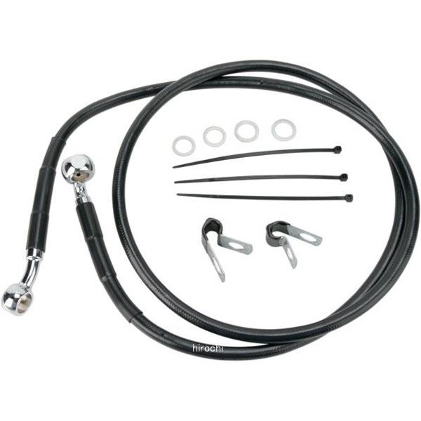 【USA在庫あり】 1741-2552 DRAG フロント ブレーキライン 黒ステンレス 88年-0...