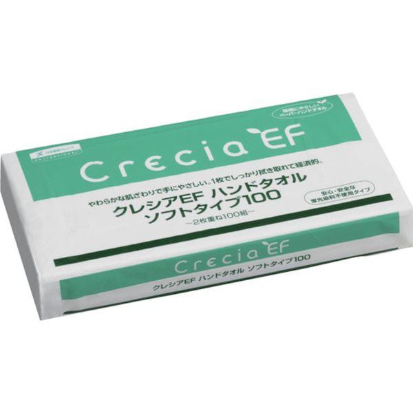 【メーカー在庫あり】 37018 日本製紙クレシア(株) クレシア EFハンドタオル ソフト100 ...