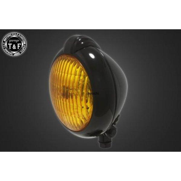 4022149 ガレージT&amp;F 4.5in ユニティタイプヘッドライト(ブラック)イエローレンズ+ス...