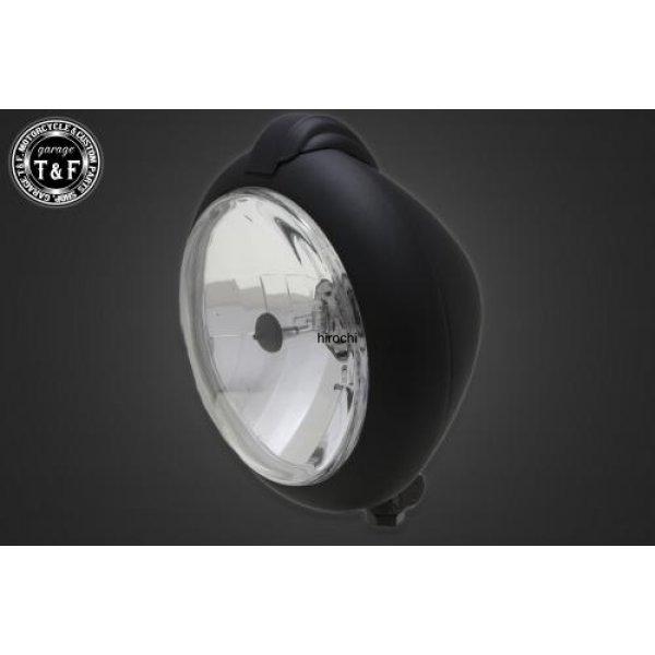 4022298 ガレージT&amp;F 5.75in ユニティタイプヘッドライト(マットブラック)クリアーレ...