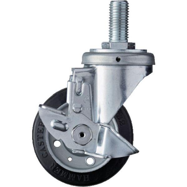 【メーカー在庫あり】 413SA-RB100 413SARB100  ねじ込み式 旋回式ゴム車輪(ロ...