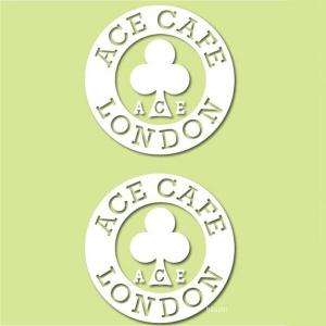 ACE-N015DE-WH エースカフェロンドン ACE CAFE LONDON デカール サークル 50 白 2枚入り HD店