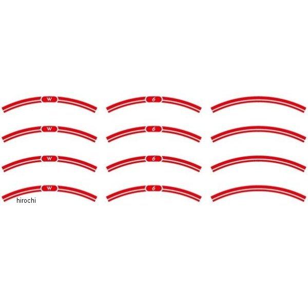 w650rim_r ワールドウォーク NEO CLASSICリムステッカー W650 赤 HD店