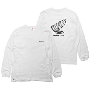 2302HD01-52 2023年秋冬モデル ホンダ レトロウイングマーク長袖Tシャツ 白 Lサイズ JP店の商品画像