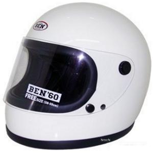【メーカー在庫あり】 4984679511783 TNK工業 フルフェイスヘルメット B-60 ヴィンテージ 白 フリーサイズ(58-59cm未満) HD店｜hirochi2