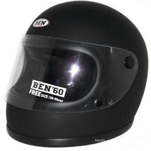 【メーカー在庫あり】 4984679511806 TNK工業 フルフェイスヘルメット B-60 ヴィンテージ マットブラック フリーサイズ(58-59cm未満) HD店｜hirochi2