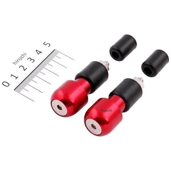 【メーカー在庫あり】 67810 デイトナ アルミバーエンド ラウンドタイプ 赤 2個セット HD店