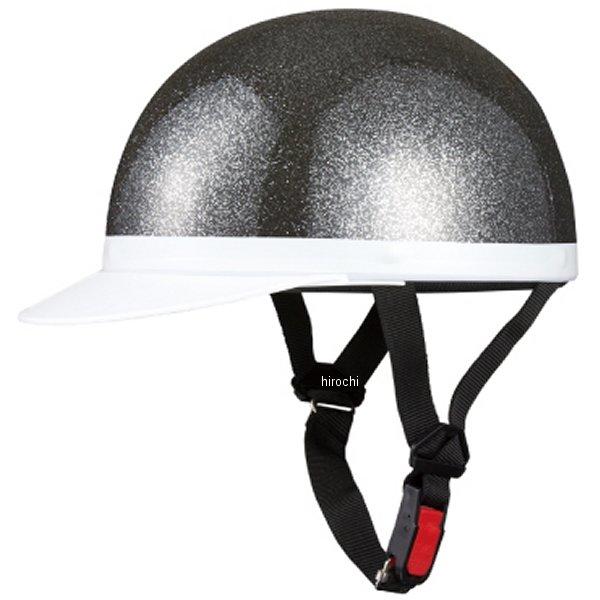 【メーカー在庫あり】 7109 NBS バイクパーツセンター ハーフヘルメット 白ツバ ブラックラメ...