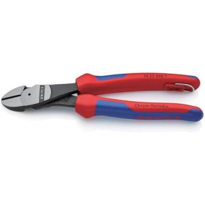 【メーカー在庫あり】 7422-200TBK 7422200TBK  KNIPEX社 KNIPEX 強力型ニッパー 落下防止 12度 オフセット型 200mm HD店｜hirochi2