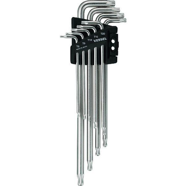 【メーカー在庫あり】 8509BTX ボールエンドトルクスレンチ 9本組 T8、T9、T10、T15...