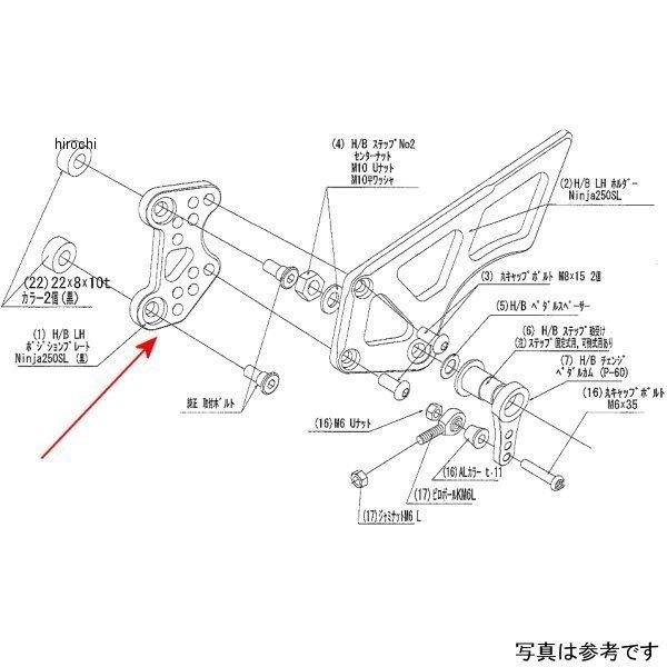 9021-KD2-50 ビート BEET H/B LH Pプレート Ninja250SL HD店