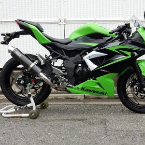 Ninja250SL（ニンジャ） リアエキゾーストマフラー ラウンド カーボン