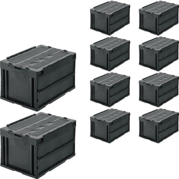 【メーカー在庫あり】 CT50-GY-10P CT50GY10P  【まとめ買い】オリコン 蓋つき折...