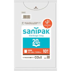 【メーカー在庫あり】 CUH21 日本サニパック(株) サニパック サニパックポリ袋NOCOO(ノクー)20L10枚 0.020mm HD店
