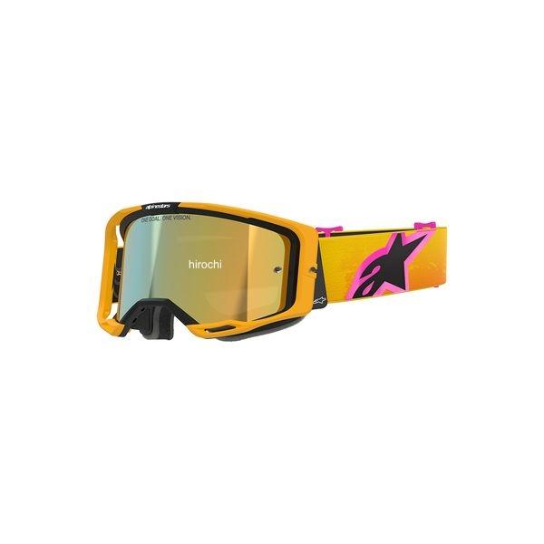 【メーカー在庫あり】 D8403 アルパインスターズ ヴィジョン8 ゴーグル オレンジ/イエロー/ピ...