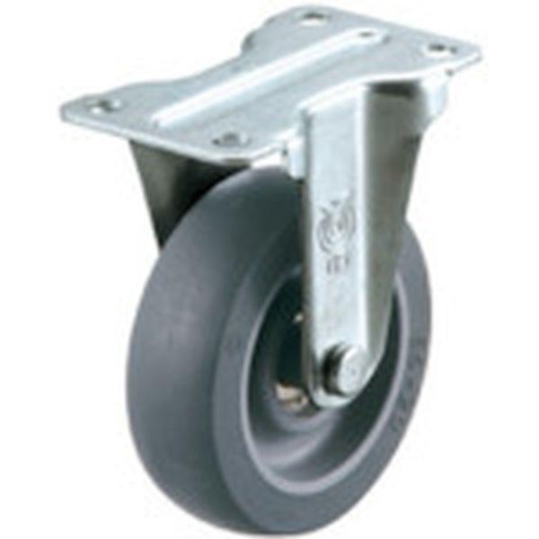 【メーカー在庫あり】 ER-75ELSB(H93) プレート式 固定 キャスター エラストマー 車輪...