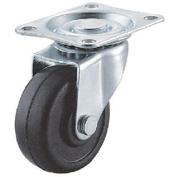 【メーカー在庫あり】 LG-50R LG50R  プレート式 自在 キャスター ゴム 車輪径50mm...