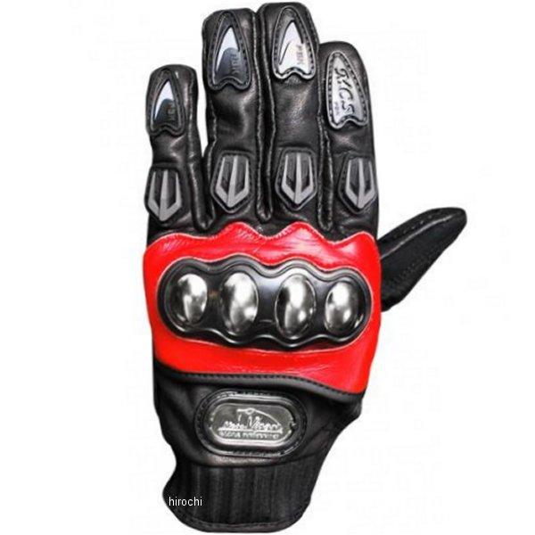 MV-71 モトバイパー Moto-Viper レザーグローブ 3シーズン 赤 HD店