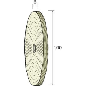 NA6533 ミニター ミニモ 綿バフホイール 中仕上げ用 φ100  HD店