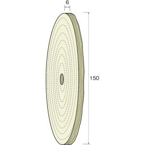 NA6535 ミニター ミニモ 綿バフホイール 中仕上げ用 φ150  HD店