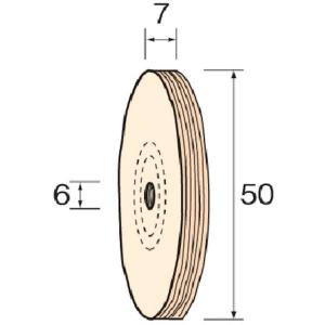 NA6551 ミニター ミニモ 綿バフホイール 仕上げ用 φ50  HD店