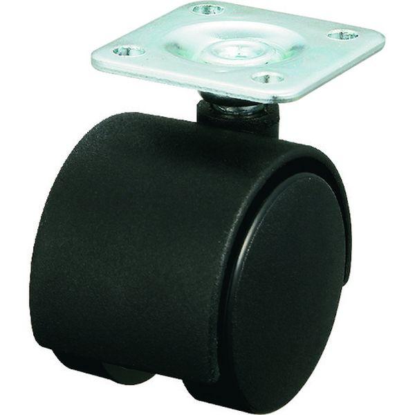 【メーカー在庫あり】 PT-40G PT40G プレート式 自在 双輪キャスター ナイロン 車輪径4...